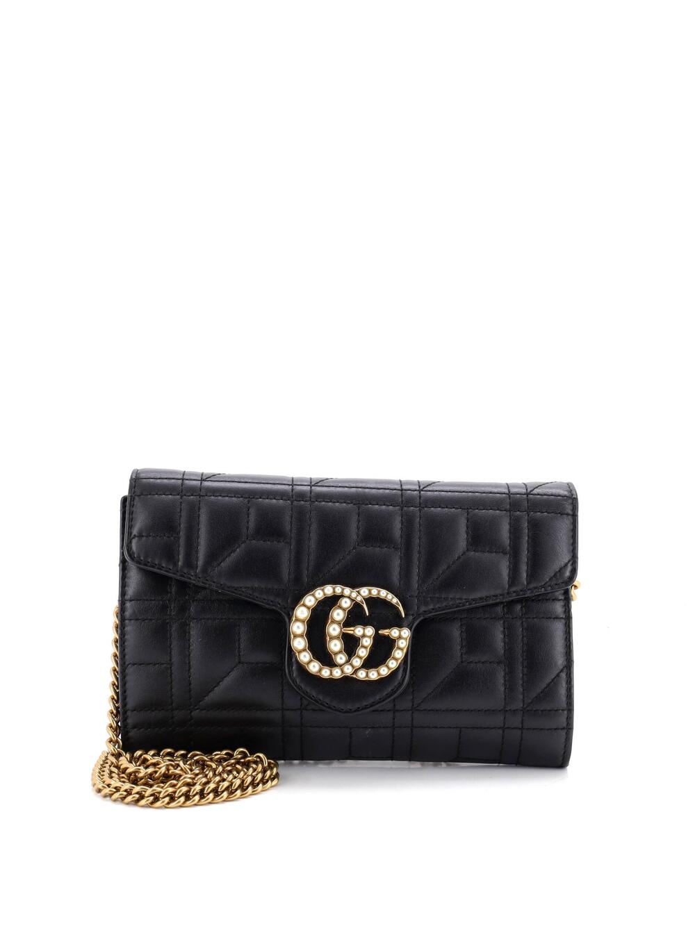 Gucci Pearly Gg Marmont Chain Wallet #296521G13B